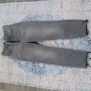 Slim super high rise gray jean legging